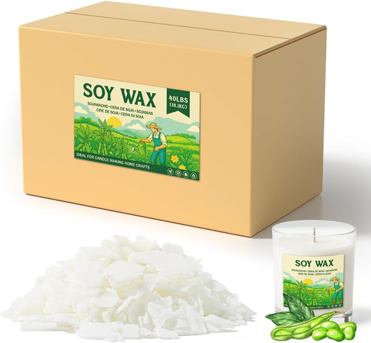 NORVENCE Soy Wax for Candle Making, Natural Soy Wax Flakes 40lb, Premium Candle Wax for DIY Candle Crafting
