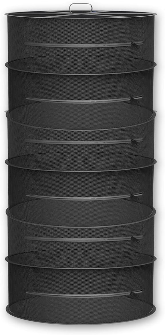 AC Infinity Herb Drying Rack, 6-Layer Hanging Mesh Net for Plants, Seeds, and Buds, 24" Diameter Fit in Grow Tents Closets Hydroponics