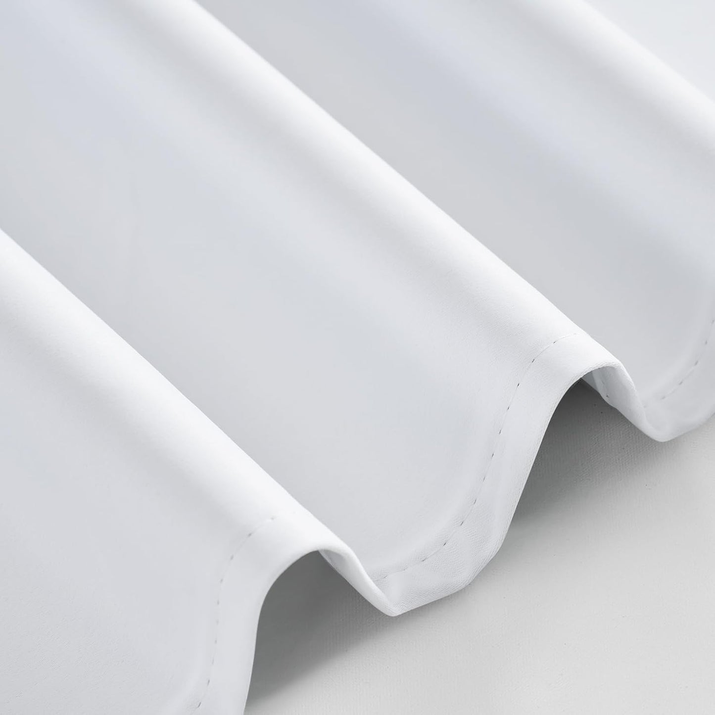 PONY DANCE White 100% Black Out Curtains 63 inch Length, Thermal Insulated Window Treatment Blacout Drapes for Bedroom, Room Darkening Noise Reducing Curtains for Living Room(2 Panels, 42 inches Wide)