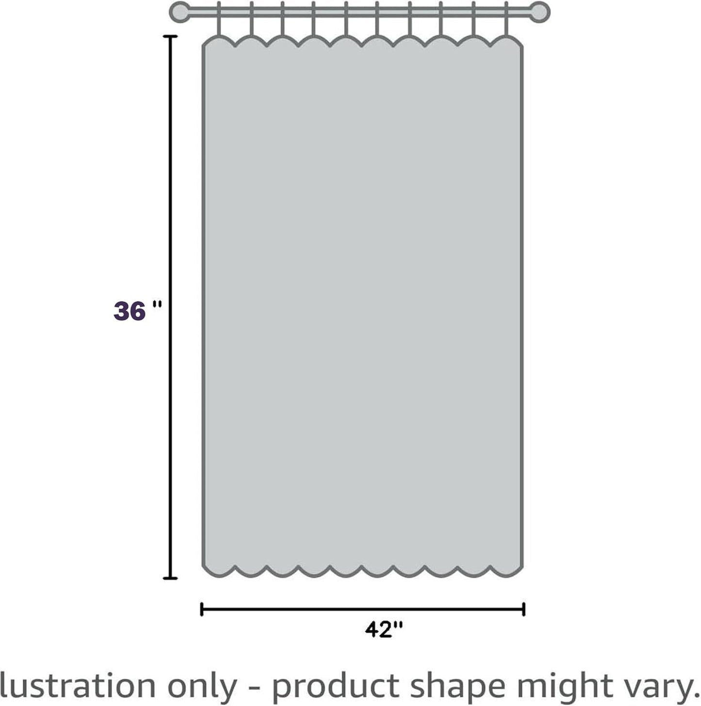 BGment Short Curtains Blackout 36 Inches Length - Rod Pocket Thermal Insulated Room Darkening Window Drapes for Kitchen Bedroom Bathroom, Navy Blue, 2 Panels, 42 x 36 Inch