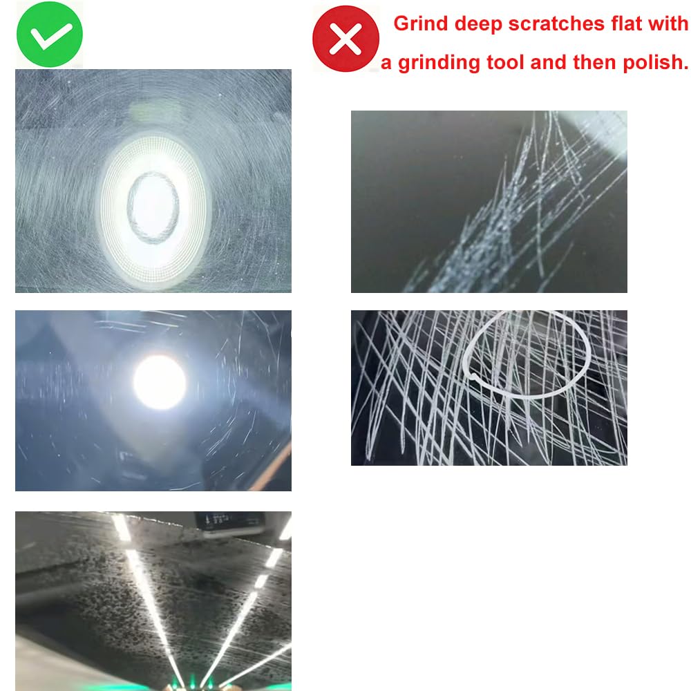 Cerium Oxide Glass Polishing Kit – Multifunctional Light Scratch Remover & Oil Film/Stain Cleaner for Windscreen and Glass Repair. Effectively Removes Oil Films, Stubborn Stains