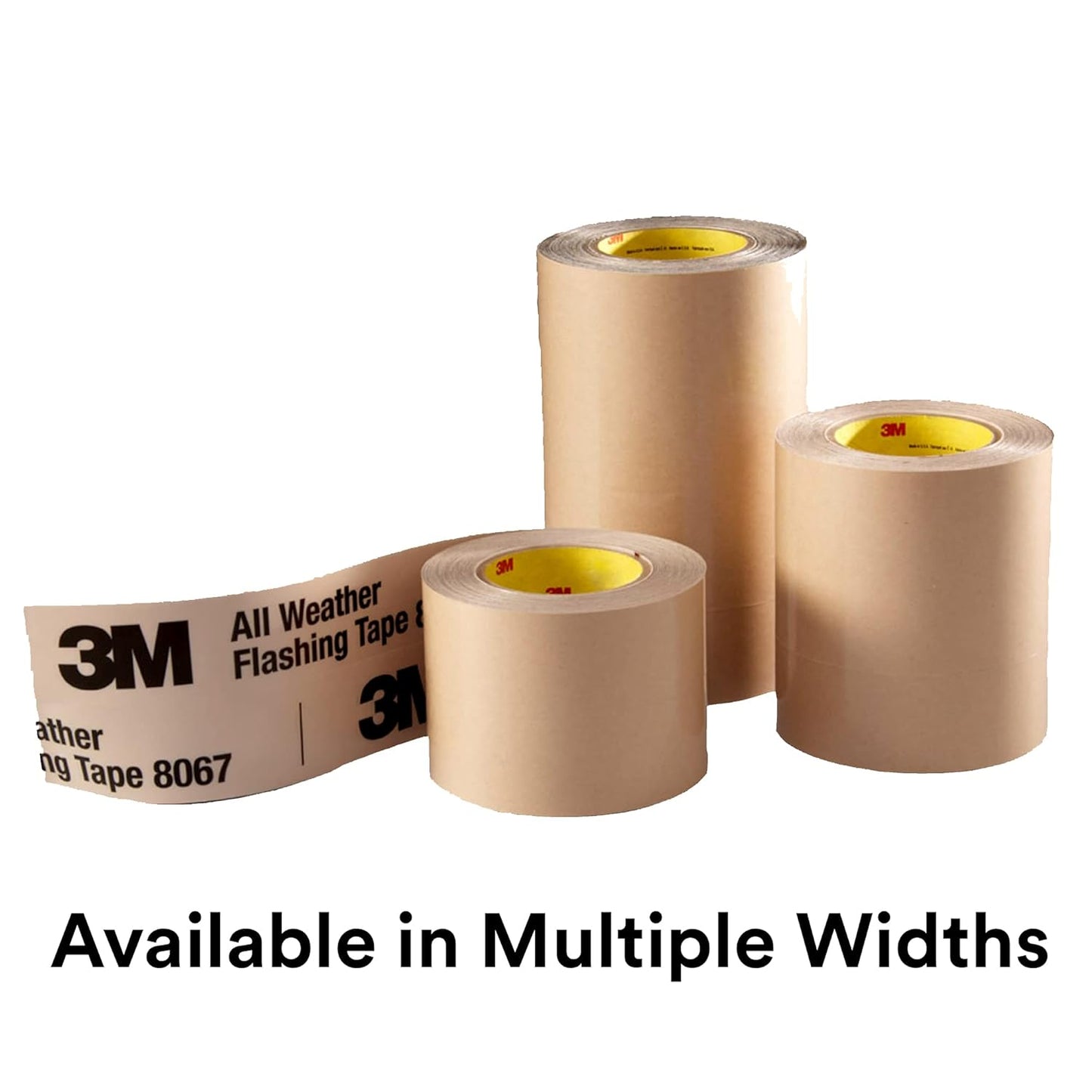 3M All Weather Flashing Tape 8067-3" x 75ft, Waterproof Seals for Doors, Windows in Wood Frame Construction (Pack of 12)
