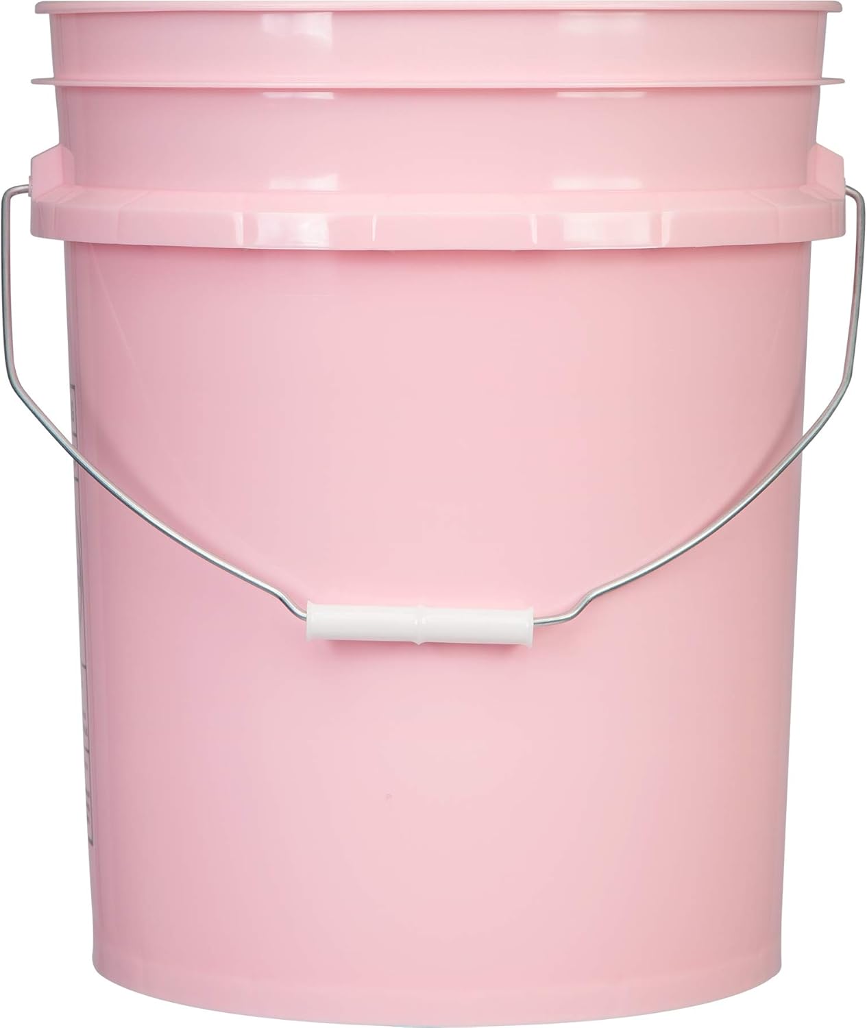 House Naturals 5 Gallon Pink Food Grade Bucket Pail with Air Tight screw on Lid (Pack of 2) Made in USA buckets