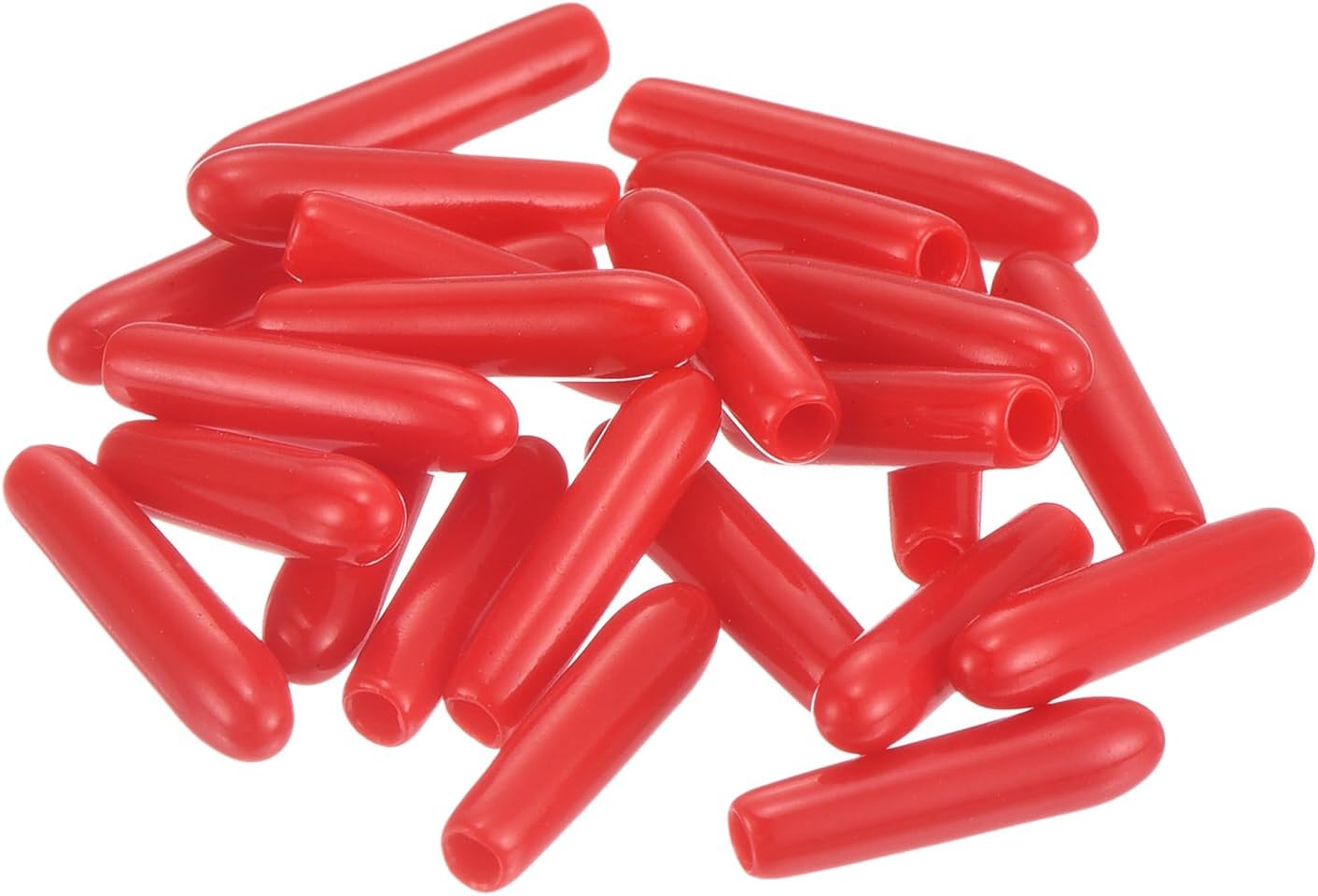 uxcell 20pcs Rubber End Caps 1.5mm ID Vinyl Round Tube Bolt Cap Cover Thread Protectors Red