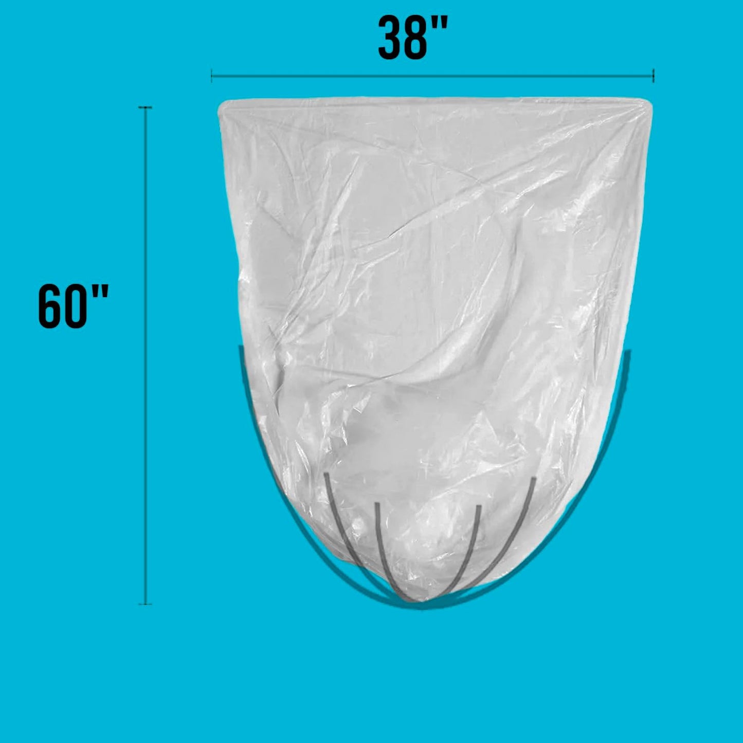 55-60 Gallon Trash Bags, 150 Count Bulk, Heavy Duty Clear Plastic Recycling Garbage Bags, Multi-purpose Can Liners for Business Home Commercial, Industrial Contractors, Storage, Outdoor