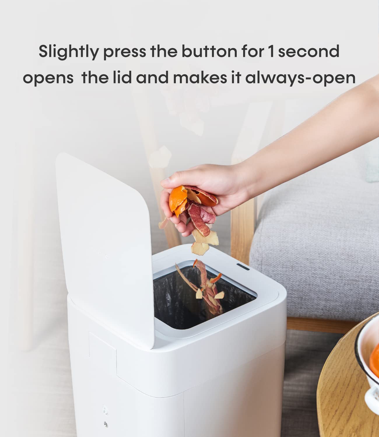 TOWNEW T1S 4.1 Gallon Automatic Self-Sealing and Self-Changing, Motion Sense Activated Trash Can, 2024 Upgrade Smart Garbage Can with Lid for Kitchen Bathroom Office, White