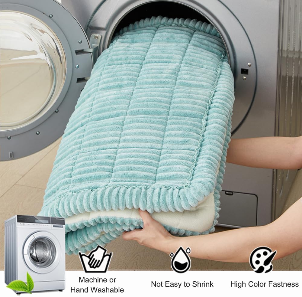 Couch Cover for Dogs Washable, Fuzzy Pet Couch Covers for 3 Cushion Sofa Pet Friendly, Non Slip Sofa Cover (Blue, 27.6" x 70.9"/70 x 180cm)