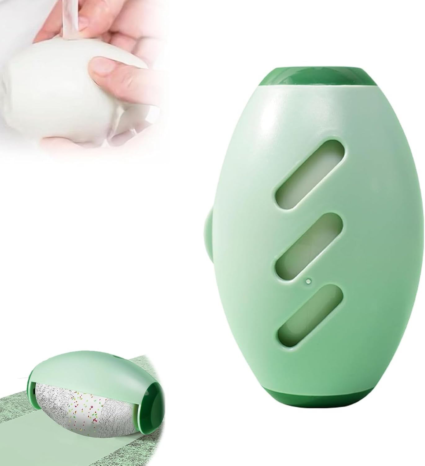 Upgrade Reusable Lint Roller for Pet Hair, Portable Washable Sticky Rollers for Clothes, Super Sticky Home Travel Lint Roller Ball Remover Clothes Plush, Hair, Dust(Green)