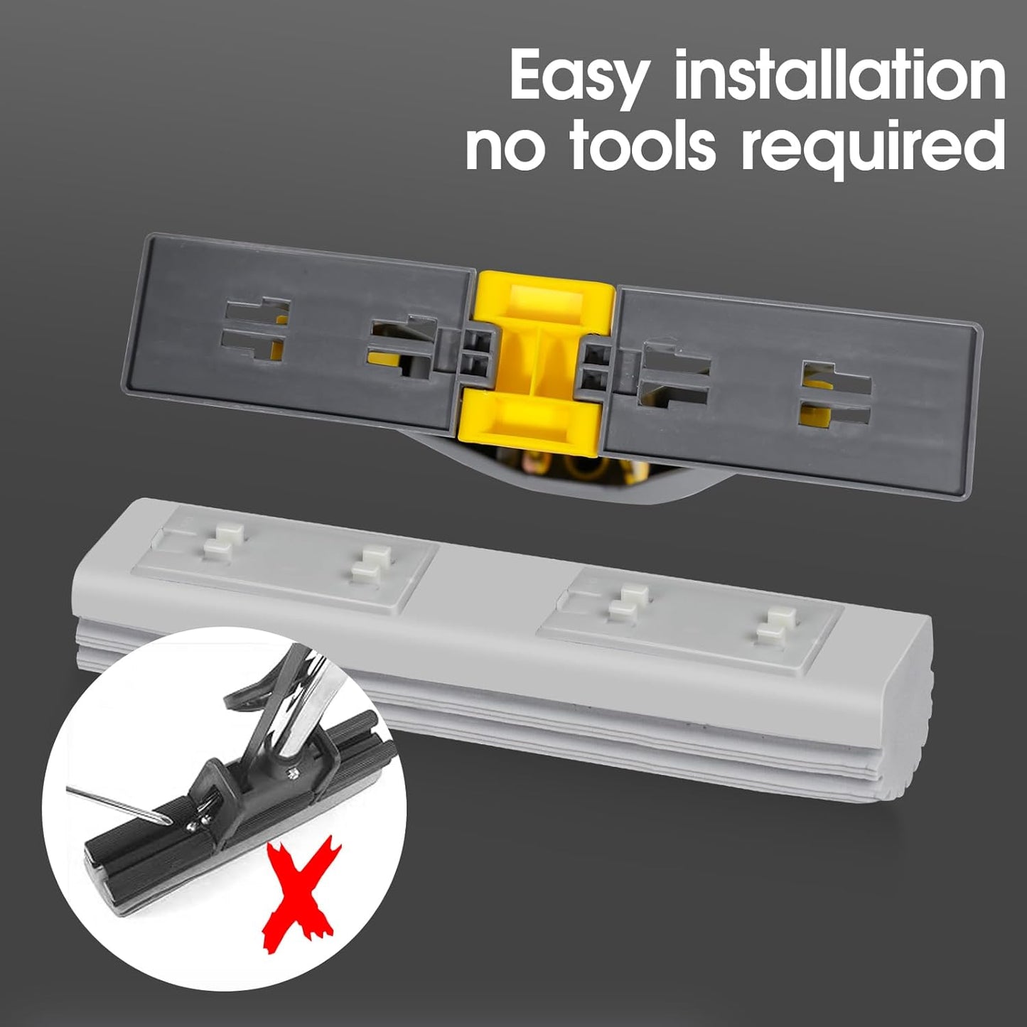 Sponge Mop,Masthome Roller Sponge Mop,Easy Self Squeeze Mop and Stainless Steel Handle,PVA Mops with 3 Absorbent Mop Refills for Home Use Tile Floor Bathroom Cleaning