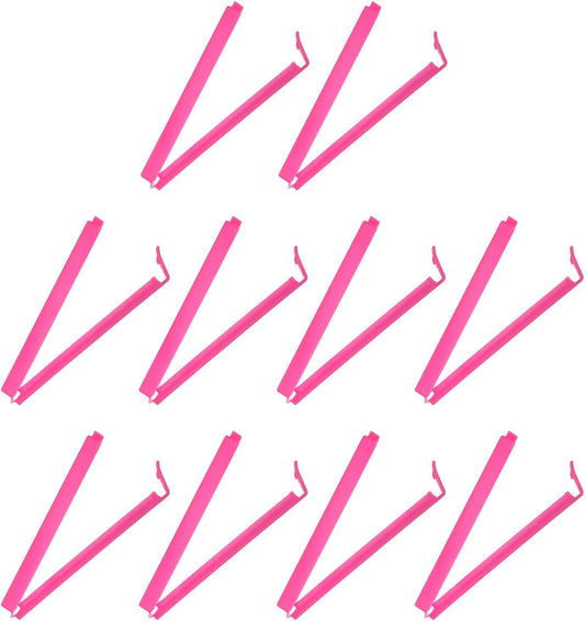 PATIKIL Sealing Clips 4.3 Inch, 10 Pack Reusable Plastic Bag Clip Clamp Sealer for Food Storage Snack Bag Home Kitchen, Rose