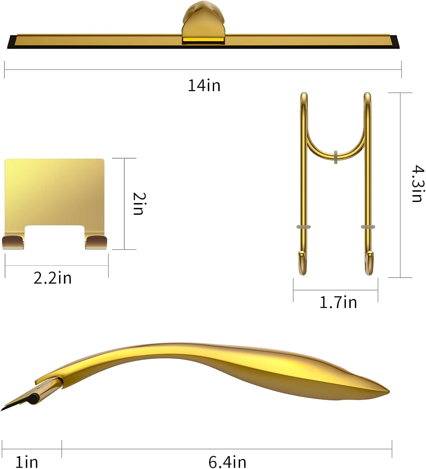 Shower Squeegee Set, 14-Inch Stainless Steel Squeegee, All-Purpose Squeegee for Bathroom, Shower Doors, Mirrors, Tiles, and Car Windows - 100% Streak Free, Includes Shower Door Hook and Adhesive Hook