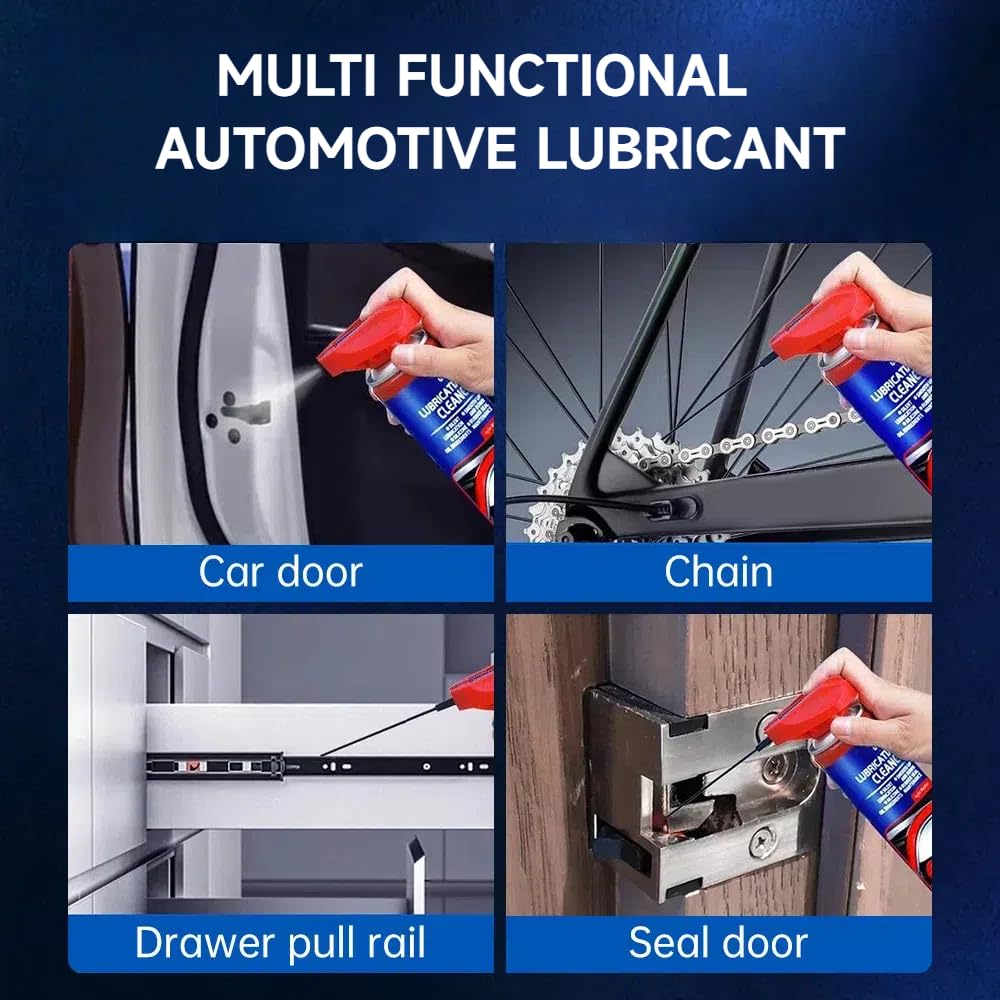 Glodway Specialist Silicone Lubricant Spary,Garage Door Lubricant Oil,with Smart Straw Sprays 2 Ways,for Door Higne,Bike,Sewing Machine,Metal Parts,10 OZ（Pack 3）
