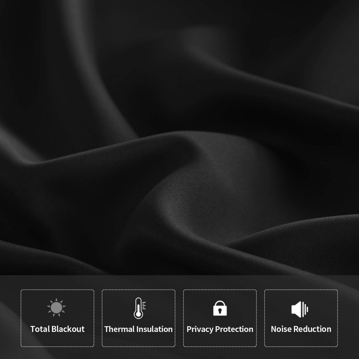 DWCN French Door Curtains – Rod Pocket Thermal Blackout Curtain for Doors with Glass Window, Kitchen and Patio Doors for Privacy, 25 X 72 Inches Long, 1 Curtain Panel with Tieback,Black