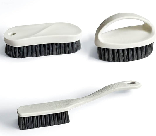 Scrub Brush for Cleaning - 3pcs Bathroom Scrubber Cleaning Brushes for Household Use Heavy Duty Small Nylon Brush,Shoe Cleaning Brush,Laundry Brush,Kitchen,Bathtub,Floor Brushes