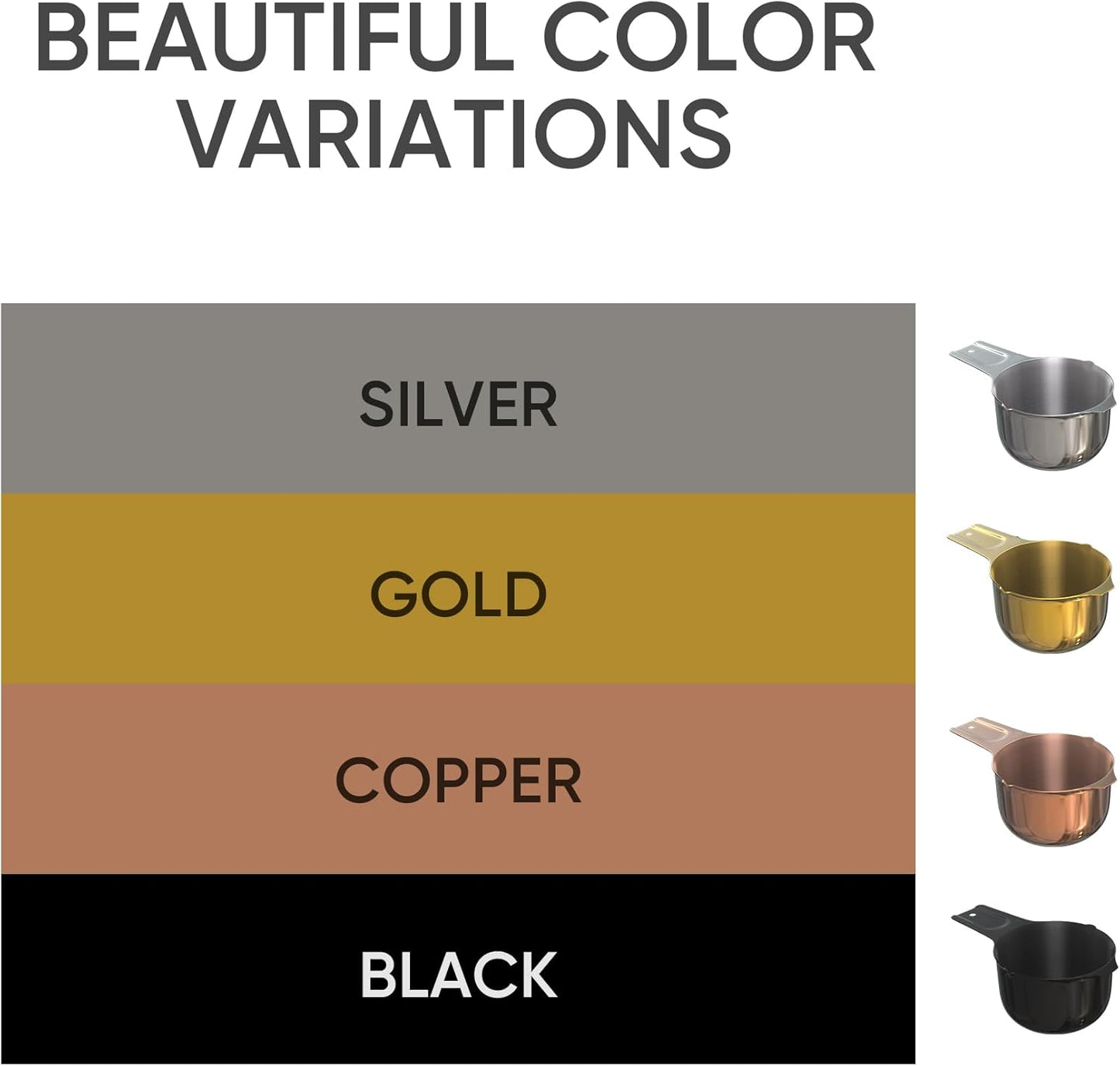 Color Up ⅔ Cup Measuring Cup (160 ml) – Premium Chrome Stainless Steel, Accurate for Wet & Dry Ingredients, Embossed Markings, Easy-Pour Spouts, Dishwasher-Safe, Kitchen Essential