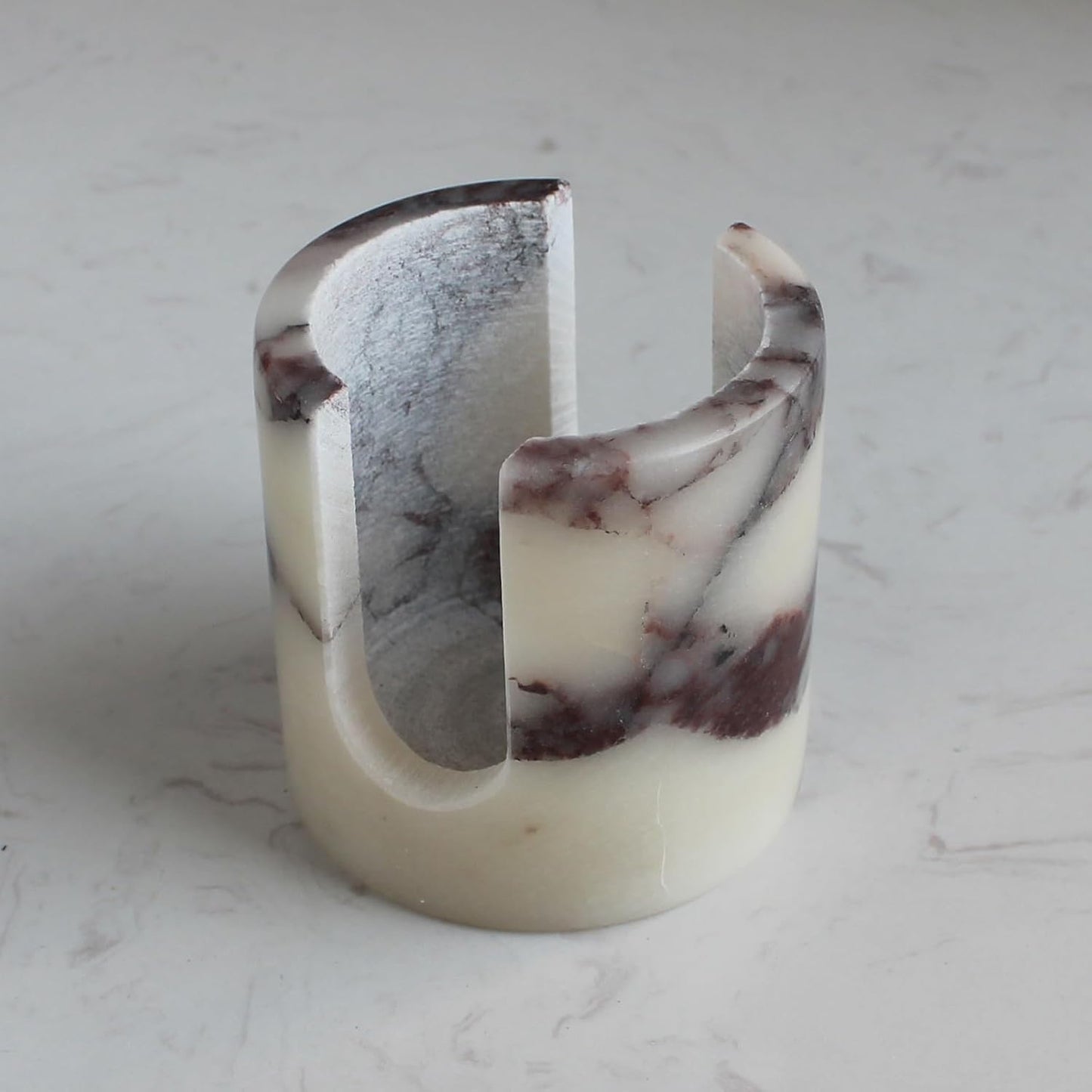 Natural Calacatta Viola Marble Sponge Holder for Kitchen Counter, Drying Rack, Sponge Caddy for Sink Organizer