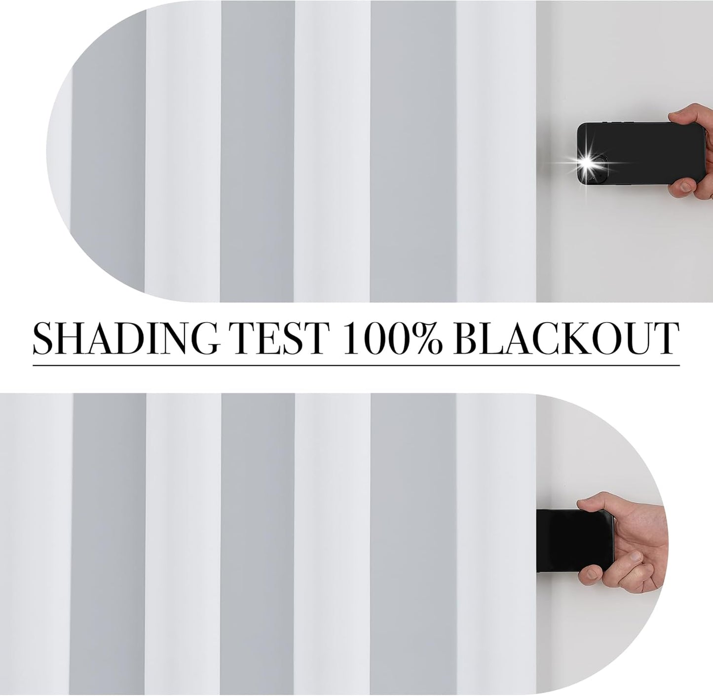 PONY DANCE White Total Blackout Curtains 84 inch Length 2 Panels Set, 100% Black Out Grommet Thermal Insulated Drapes for Bedroom, Noise Reducing Window Treatments for Living Room, 42" W x 84" L