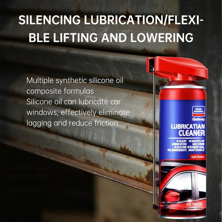 Glodway Specialist Silicone Lubricant Spary,Garage Door Lubricant Oil,with Smart Straw Sprays 2 Ways,for Door Higne,Bike,Sewing Machine,Metal Parts,10 OZ（Pack 3）