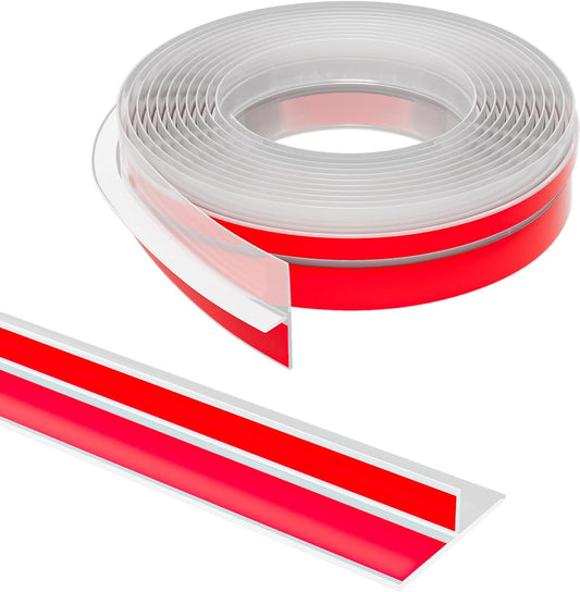 T-Shaped Door Draft Stopper, 1.37 in x 40 Ft Silicone Seal Strip for Windows Gaps, Weather Stripping Seal Strip Shower Sweep, Clear