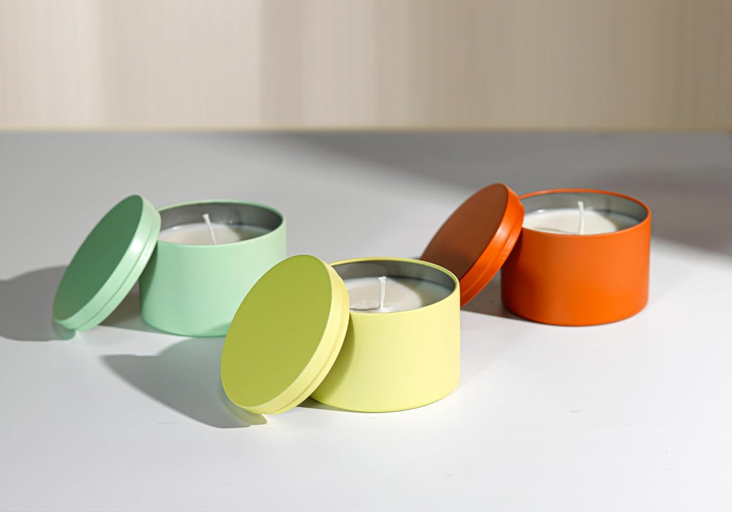 Aroparc Candle Tins 8oz with Lids, 24 Pack Seamless Bulk Candle Containers for Candle Making Supplies Empty Candle Jars - Mint