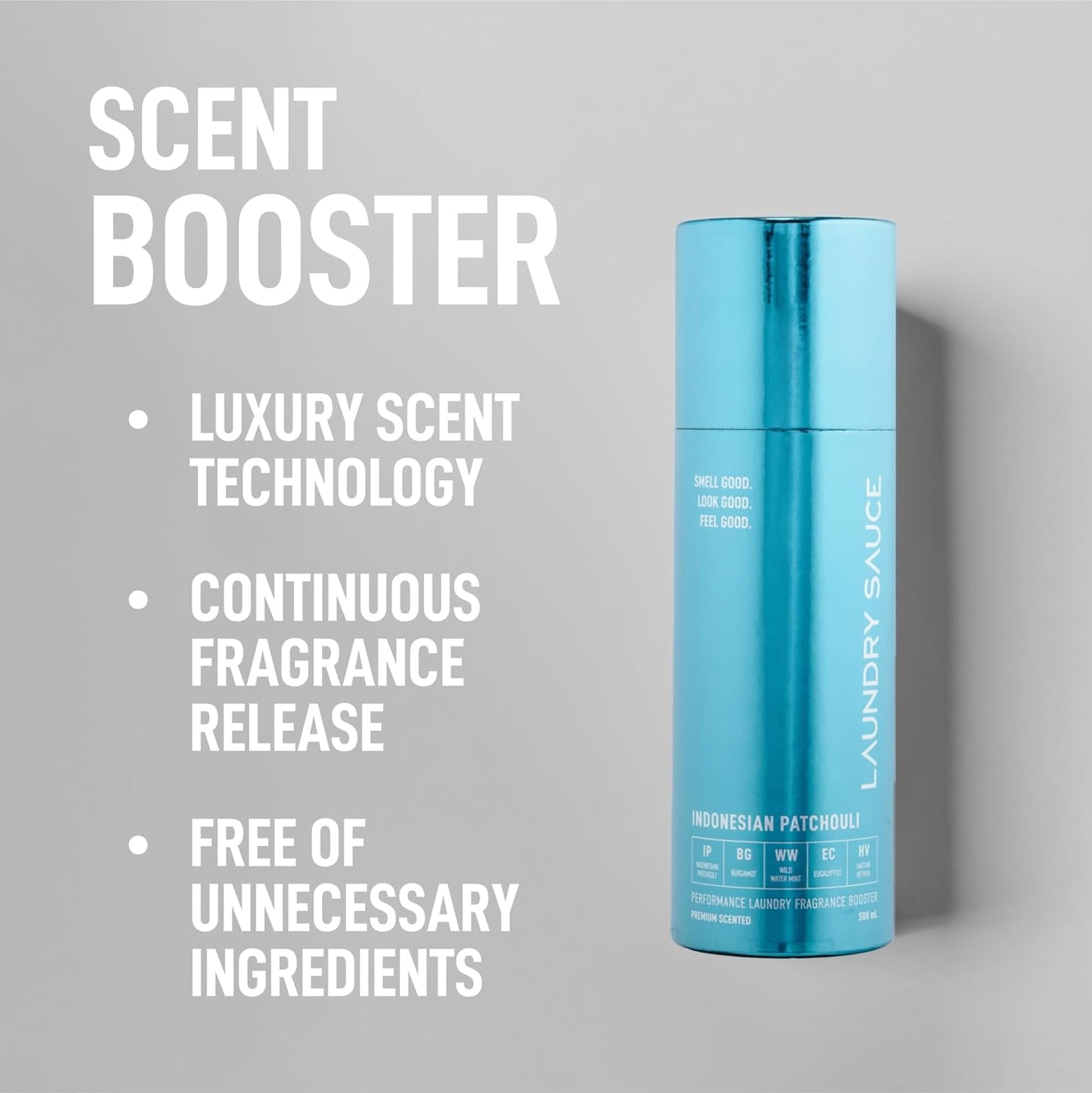 Laundry Sauce - Luxury Scented Laundry Detergent Pods & Scent Booster Bundle (Indonesian Patchouli), Premium Laundry Washing Pods with High-End, Sophisticated Fragrances - Dye Free & HE Compatible