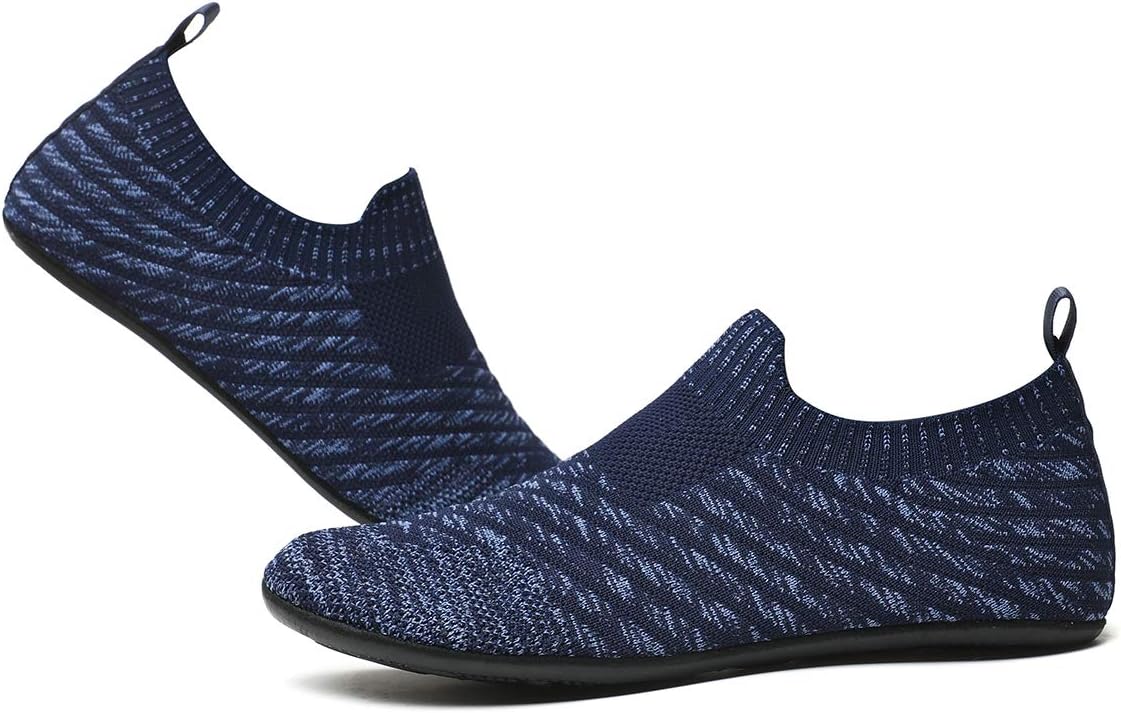 QZKDM Lightweight Slip on Grip Indoor House Slippers Barefoot Non Slip Home Exercise Yoga Shoes for Men Women