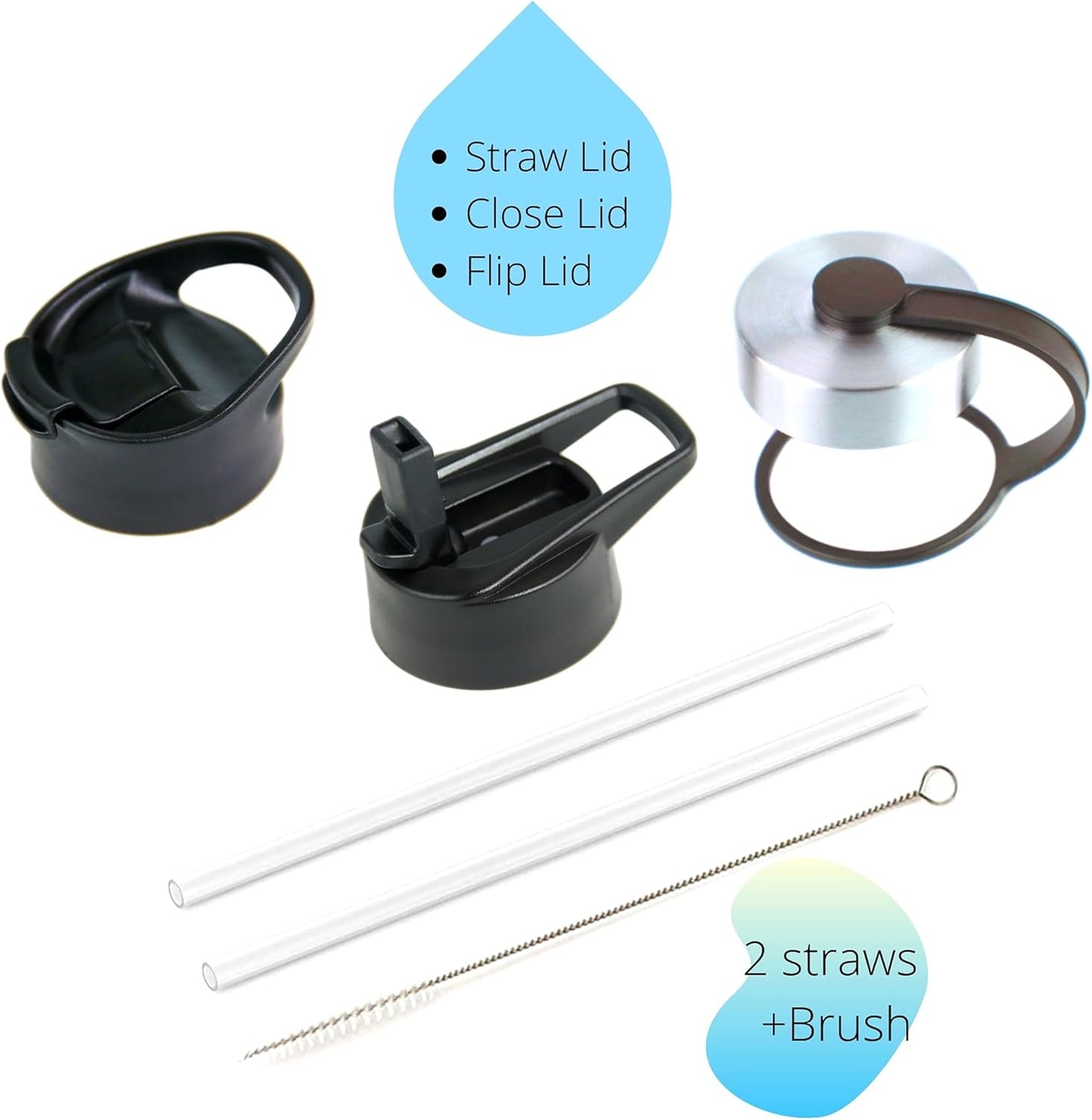 DRINCO Stainless Steel Water Bottle Spout Lid Vacuum Insulated Double Wall Water Bottle Wide Mouth (40oz 32oz 22oz 18oz 14oz) Leak Proof Keeps Cold or Hot (32 oz, 32oz Illuminating Yellow)