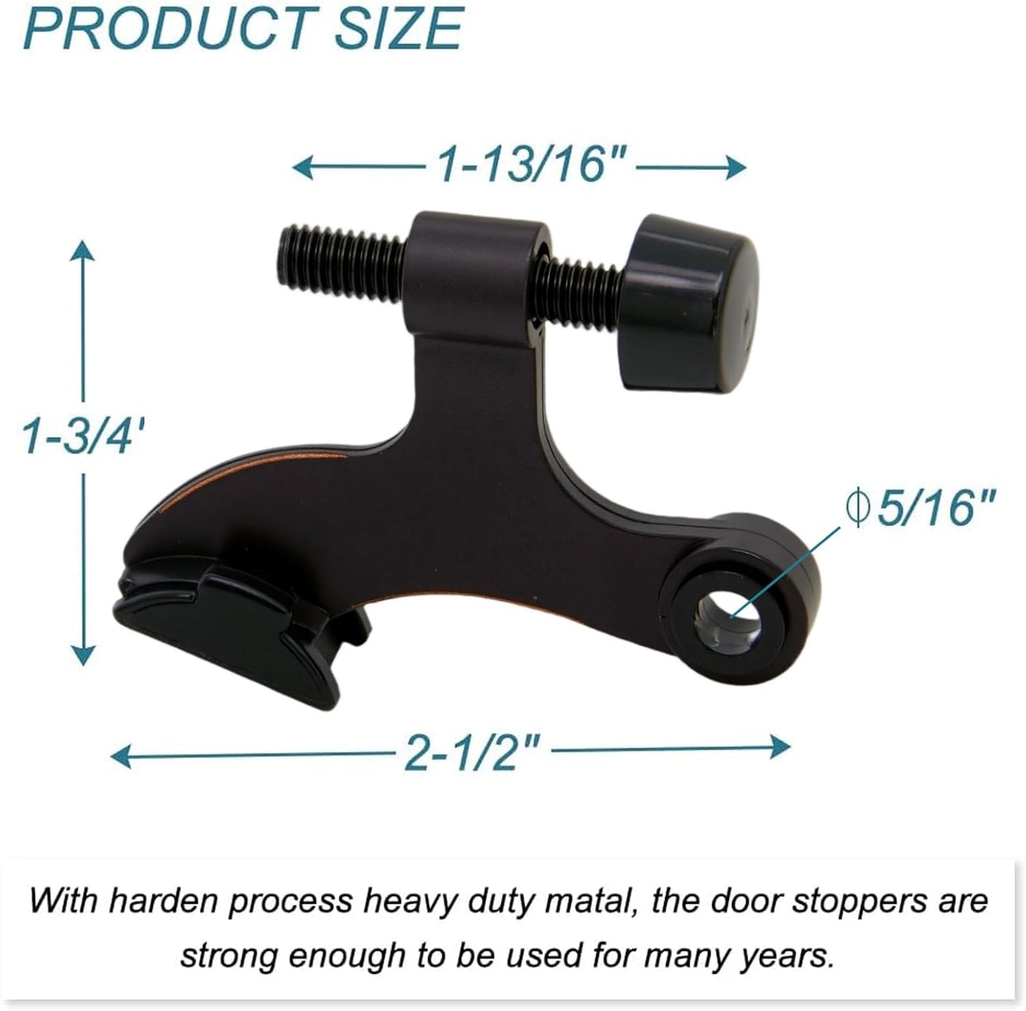 8 Pack Hinge Pin Oil Rubbed Bronze Door Stopper, Adjustable Heavy Duty Hinge Pin Door Stop with Oil Rubbed Bronze Rubber Bumper Tips