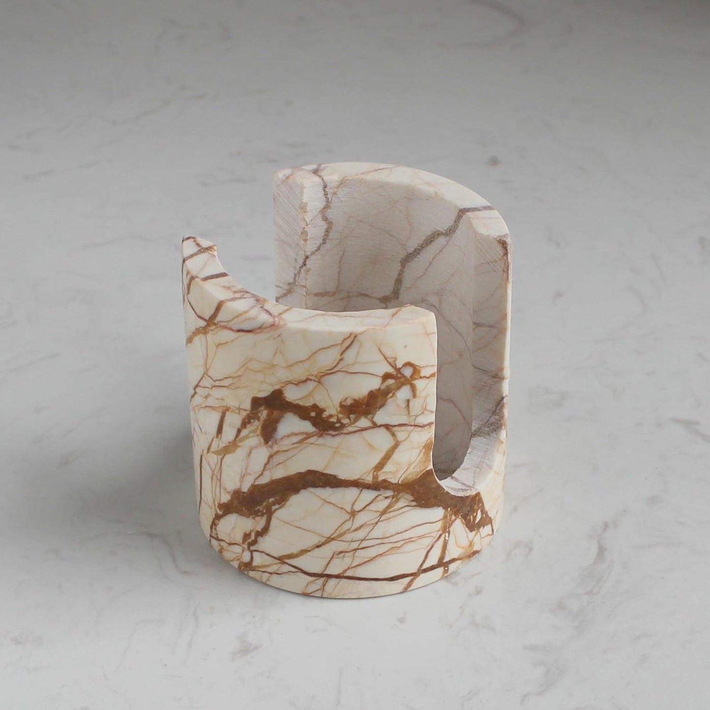 Natural Pink Marble Sponge Holder for Kitchen Counter, Drying Rack, Sponge Caddy for Sink Organizer