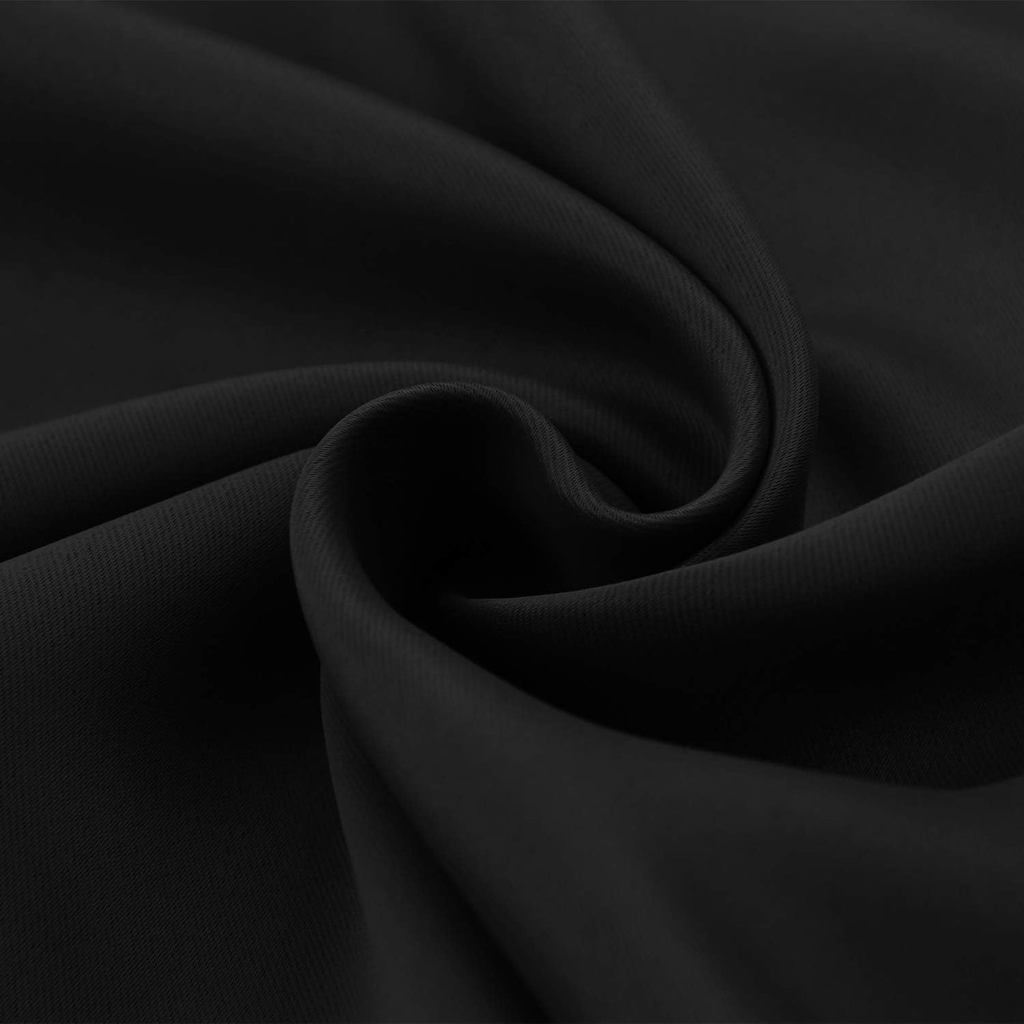 BGment Rod Pocket Blackout Curtains 48 Inches Length for Bedroom - Thermal Insulated Short Room Darkening Curtain Window Drapes, 42 x 48 Inch, 2 Panels, Black