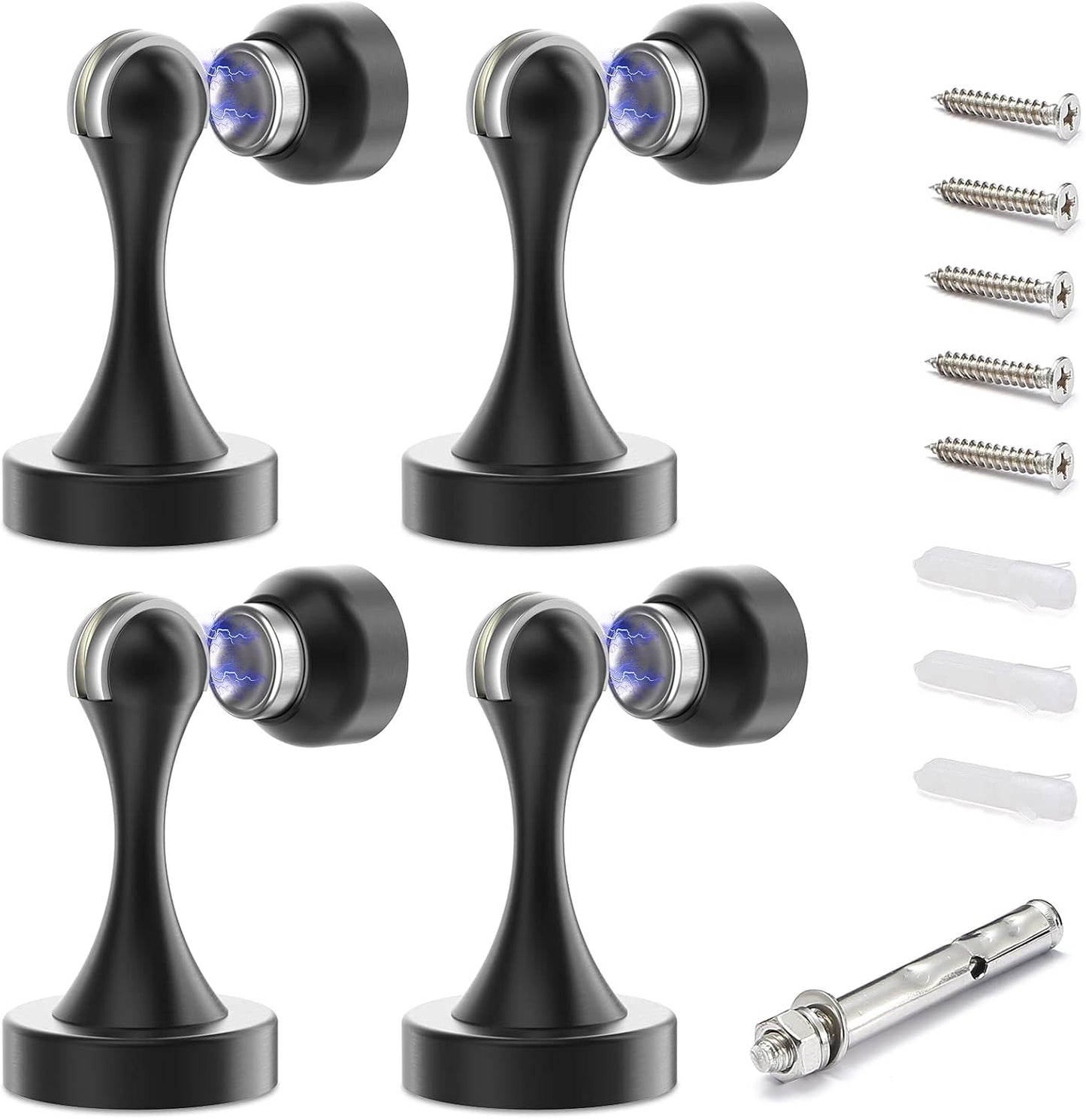 Magnetic Door Stop Stainless Steel，Door Stopper, Heavy Duty for Various Door Types, Keep Your Door Open, Wall Mount Door Holder/Catch