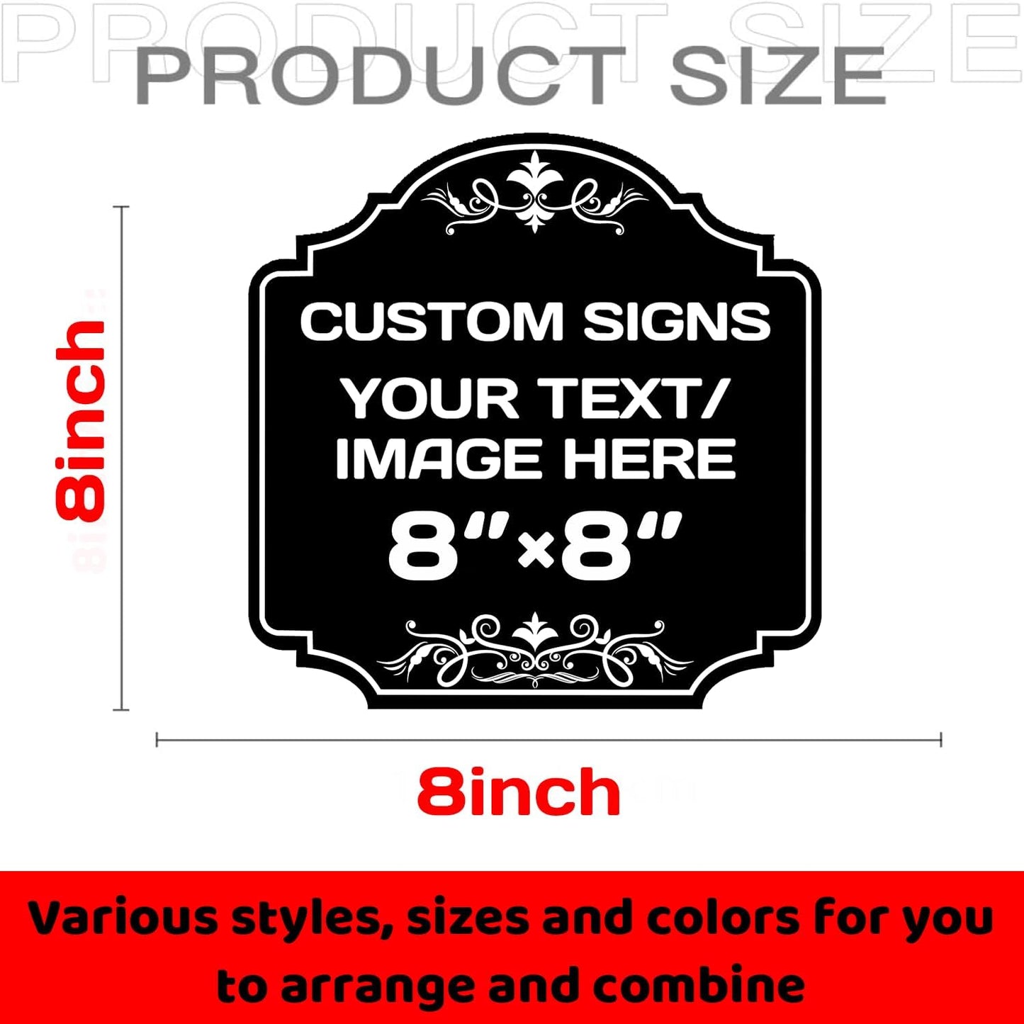 Personalized Aluminum Metal Signs - Weatherproof, Custom Text & Picture, Multiple Sizes, Hazard, Garden, Custom Door, Business Signs