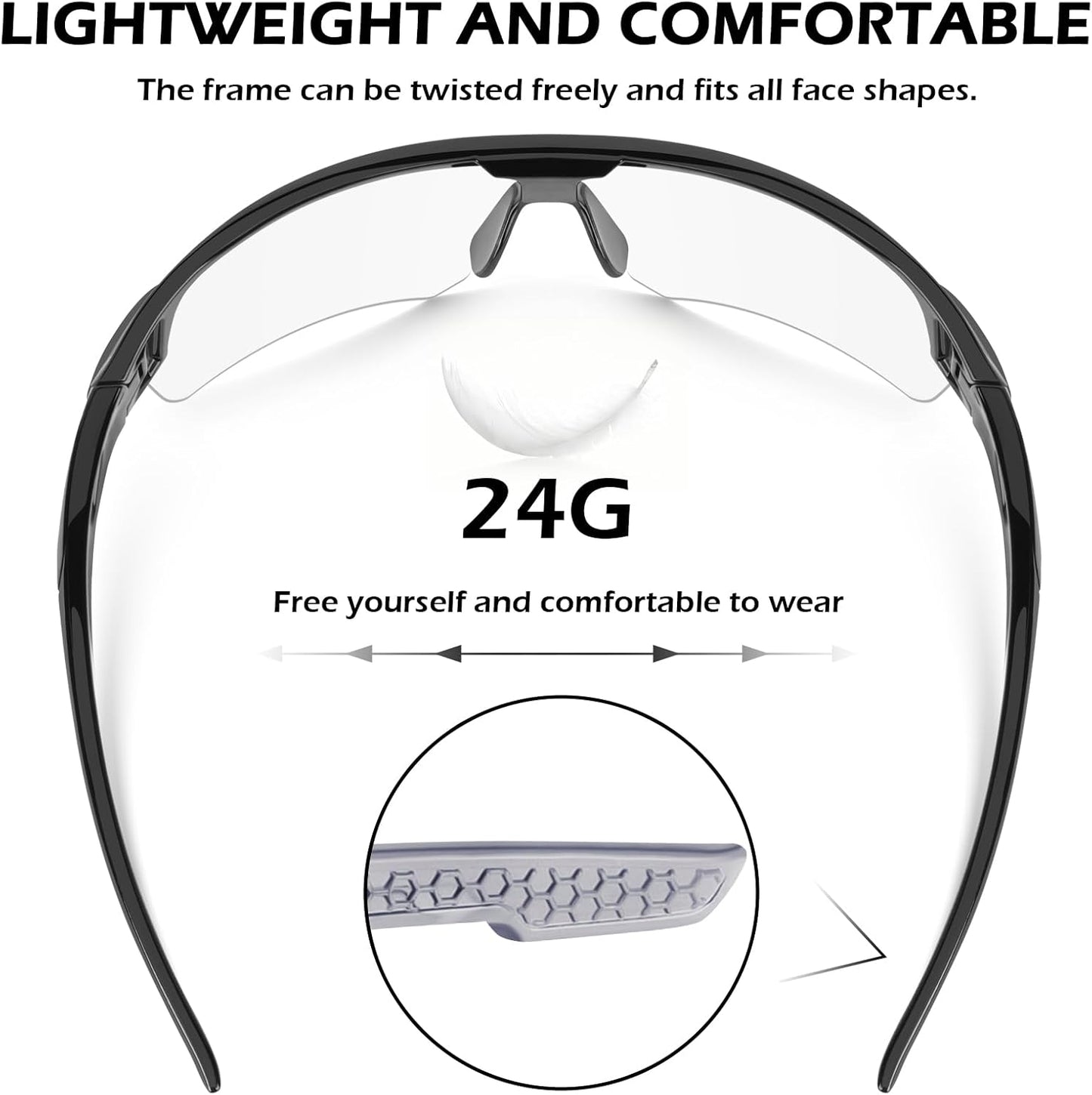 OXG 12 Pack Safety Glasses for Men Women, ANSI Z87.1 Safety Goggles Impact Resistant Protective Eyewear for Work, Outdoor