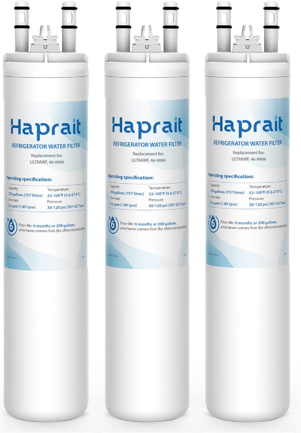 HP005 Replacement for Frigidaire ULTRAWF, Pure Source Ultra, Kenmore 9999, 469999, 46-9999, A0094E28261 Water and Ice, Height 11 inches, 3 Count