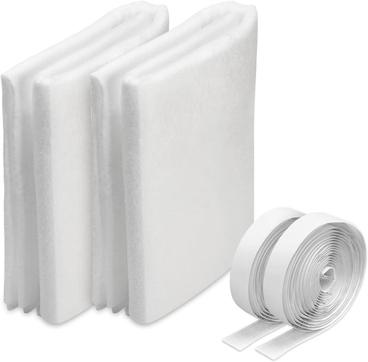 UCINNOVATE MERV 13 Filter Media 20"x90", 2 Pack 12.5 Ft² Cut to Fit Electrostatic Air Filters with 125" Tape, Reduce Dust, Pollen and Pet Dander(0.3 Microns) for HVAC AC Vent Purifiers Home Ceiling