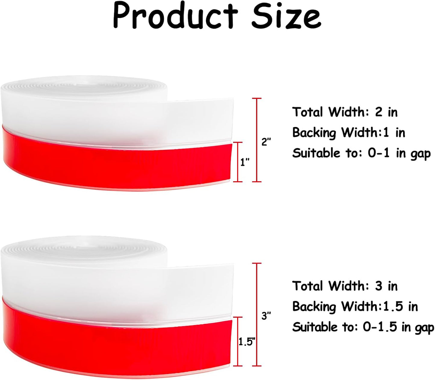 Silicone Weather Stripping, Door Draft Stopper Window Seal Strip for Gaps of Door & Windows, Garage Door Under Bottom, Sealing Tape Shower Doors Sweep (Brown, 3 inch x 20 Ft.)