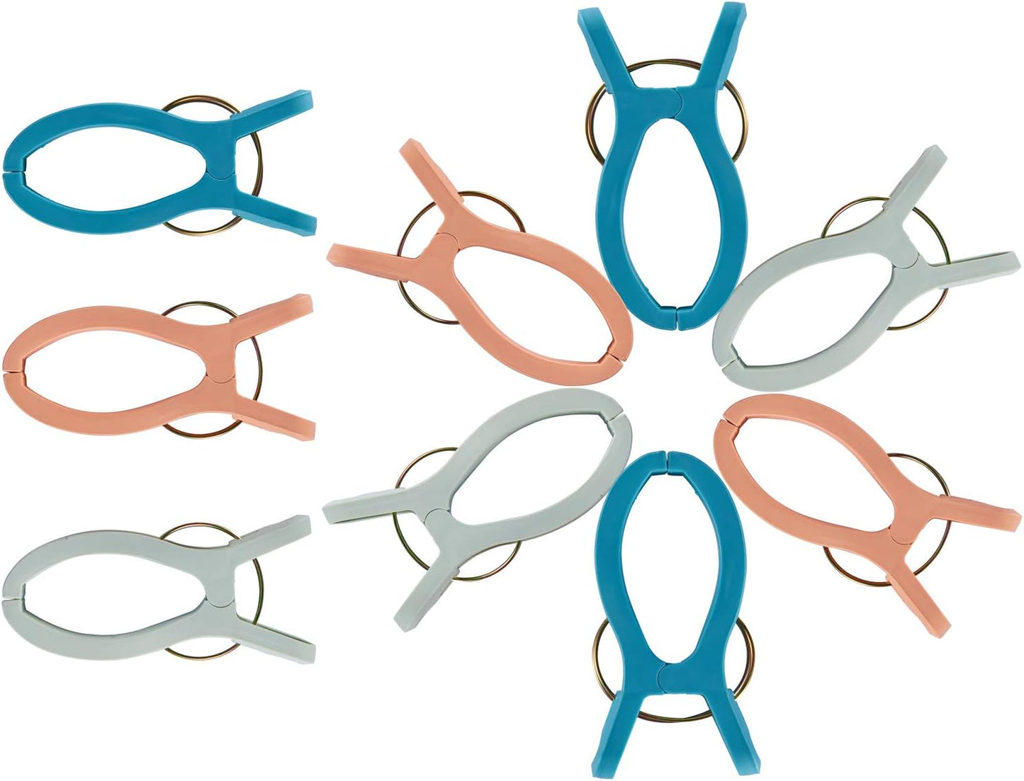 9 Pack Beach Towel Clips Beach Chairs 3 Colors Jumbo Size Towel Clamps Lounge Pool Chairs Plastic Clothes Pegs Hanging Clip Clamps Large for Home Cruise Vacation (9 Pack-3 Color)