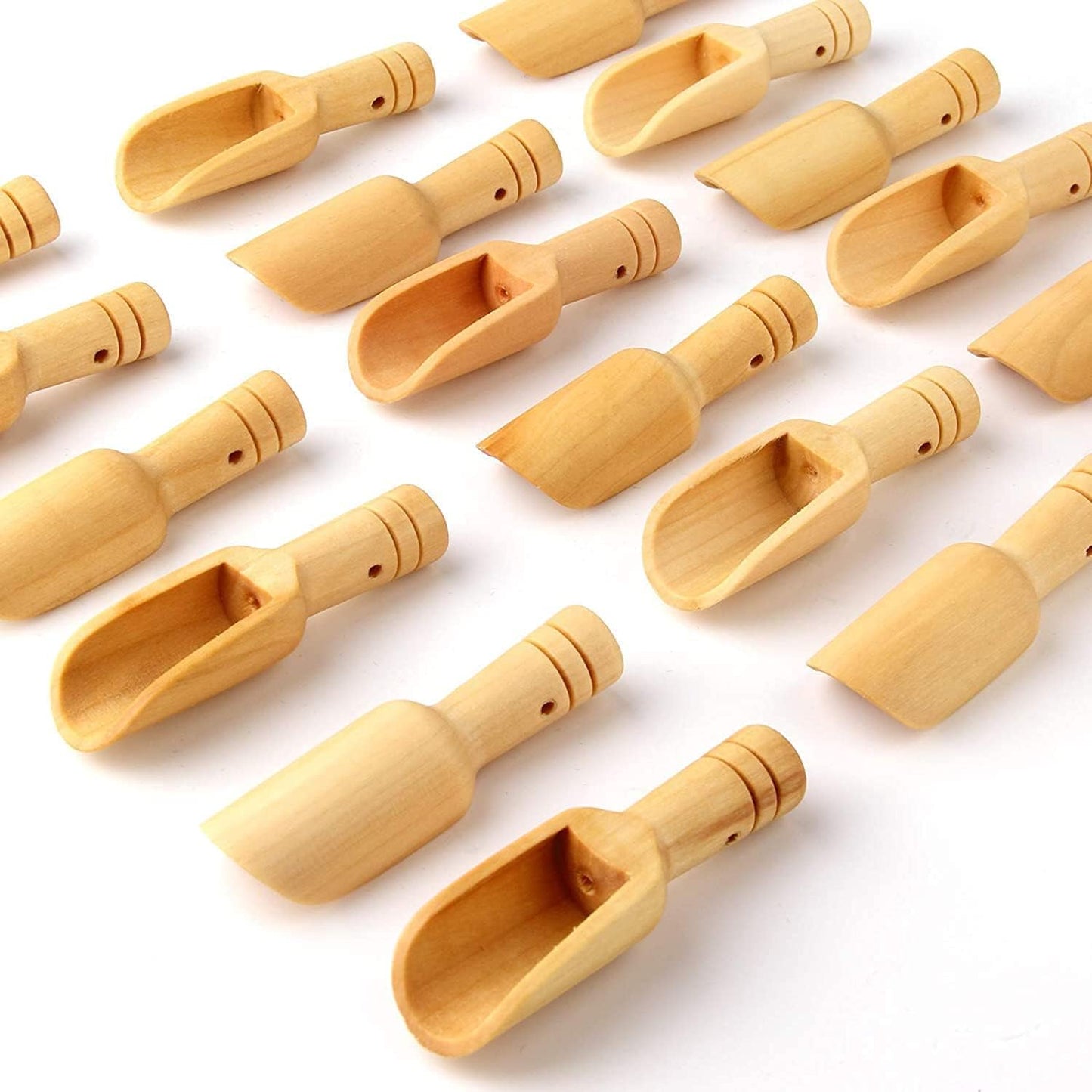 8pcs Mini Wooden Spoons，Mini Bamboo Spoons for Bath Salts, tea scoop, Washing Powder spoon，wooden candy spoon