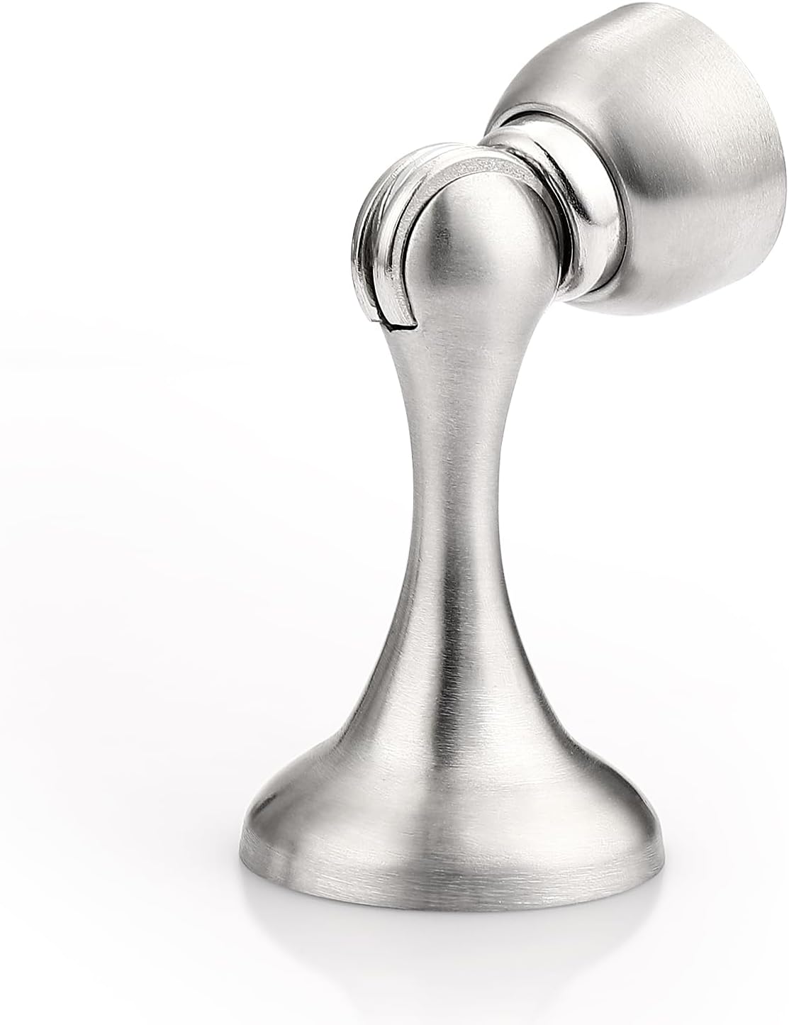 Probrico Brushed Nickel Magnetic Door Stoppers for Bottom of Door, Stainless Steel Magnet Door Catch Door Stops to Keep Door Open, Heavy Duty Door Holder, Wall and Floor Mounting, 1 Pack