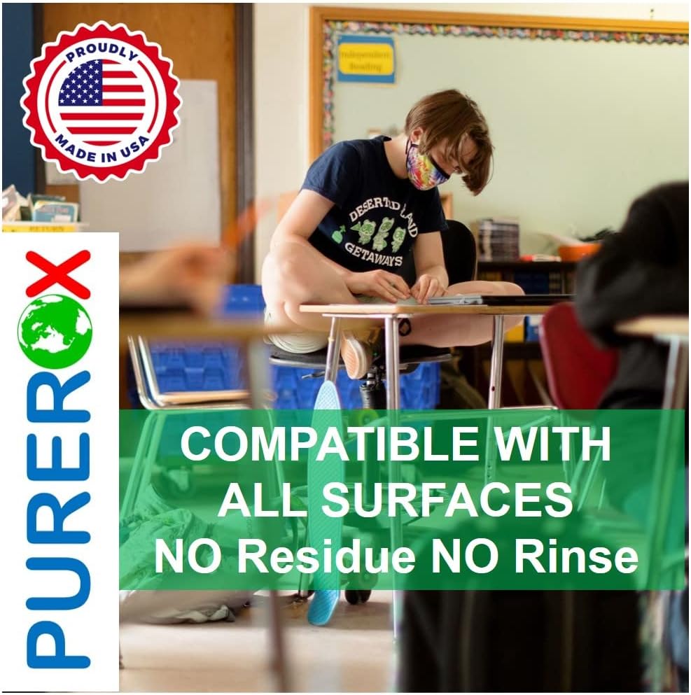disinfectant (16oz, 2pk) Eliminate 99.9999% MRSA, Norovirus, Viruses, Fungus, Bacteria. Hospital Grade. Safe for Use Anywhere. No residue. Suitable for All Surfaces.