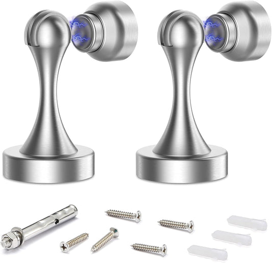 Magnetic Door Stop Stainless Steel，Door Stopper, Heavy Duty for Various Door Types, Keep Your Door Open, Wall Mount Door Holder/Catch
