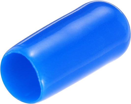 uxcell 20pcs Rubber End Caps 6mm(1/4") ID Vinyl PVC Round Tube Bolt Cap Cover Screw Thread Protectors,Blue