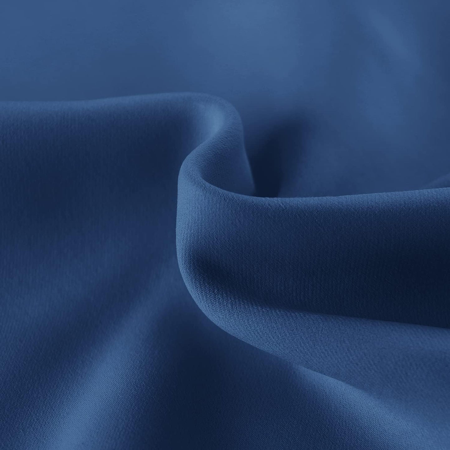 DWCN French Door Curtains – Rod Pocket Thermal Blackout Curtain for Doors with Glass Window, Kitchen and Patio Doors for Privacy, 36 X 72 Inches Long, 1 Curtain Panel with Tieback, Classic Blue