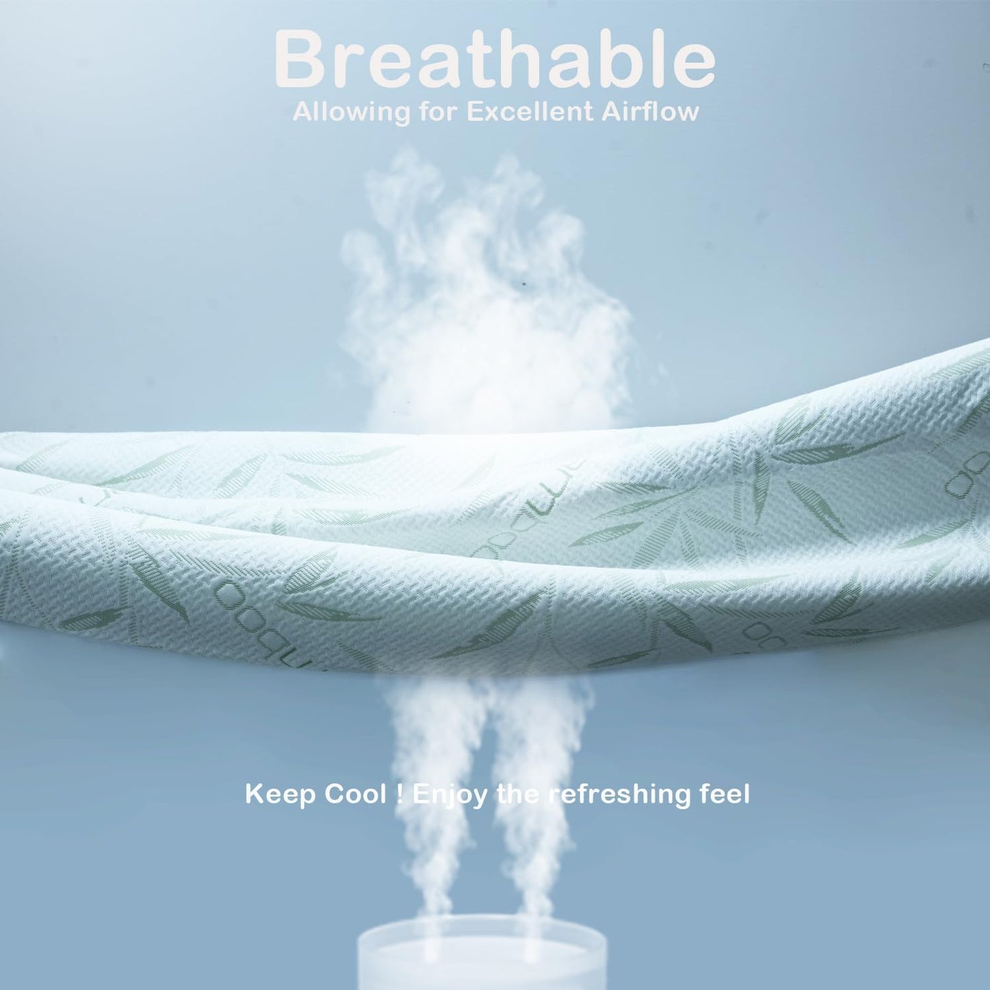 Twin Mattress Protector Waterproof Mattress Pad Washable Bamboo Rayon Mattress Cover Breathable Noiseless Bed Protector 5" - 21'' Elastic Fitted Deep Pocket