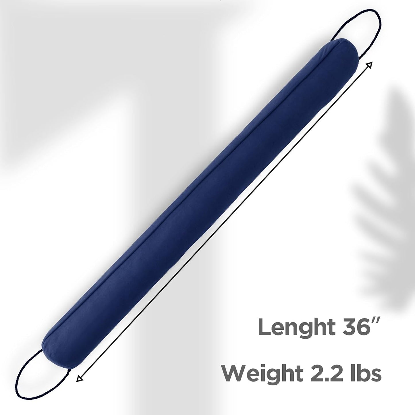 Sunolga 36" Door Draft Stopper Blocks Hot and Cold Air with Removable Washable Cover for Gaps Up to 3", All-Season Seal for Noise, Door Sweep for Bottom of Door and Window, Home Essentials, Blue