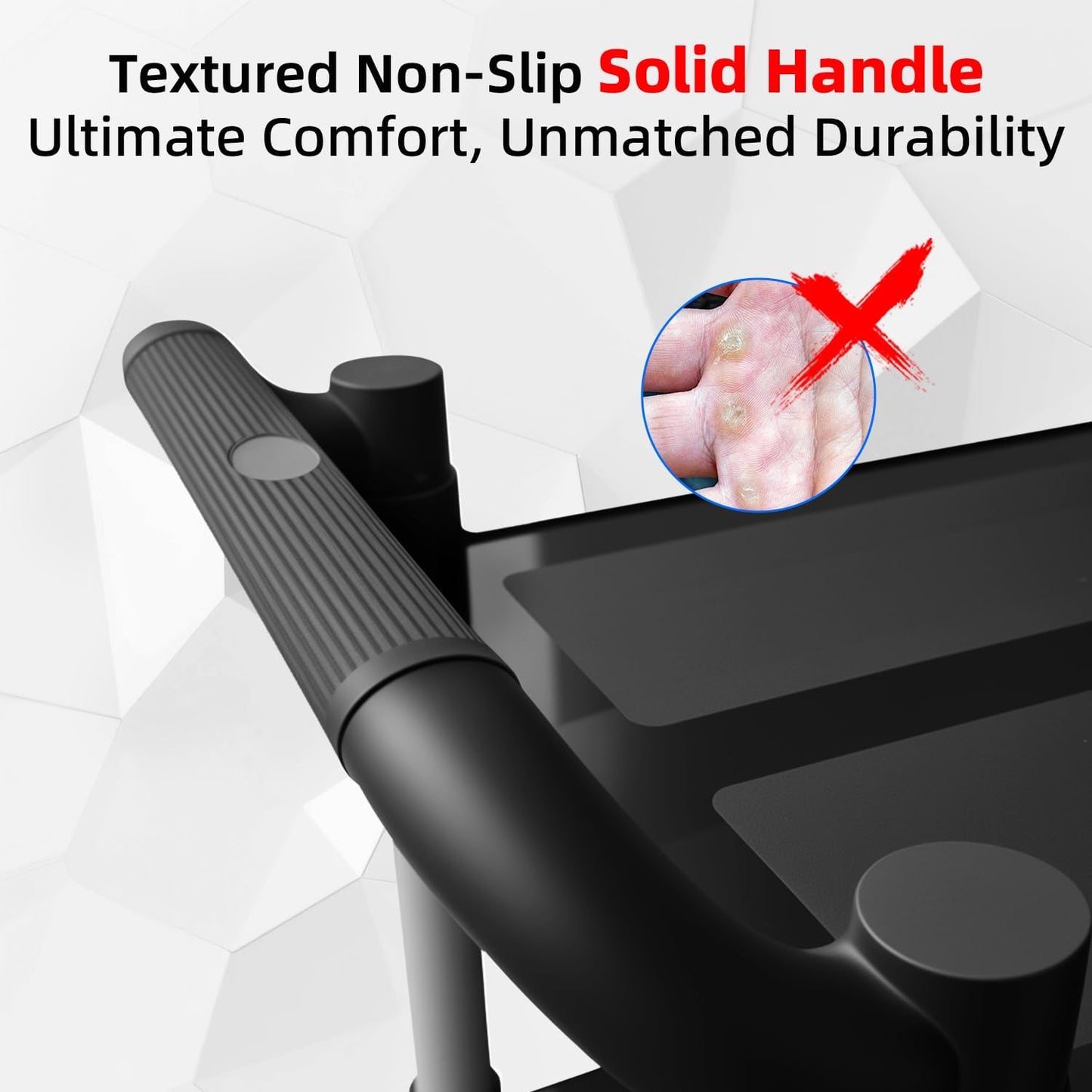 Plastic Utility Cart with Anti-Tangle Wheels, Solid Armrests, 450 Lbs Heavy Duty Capacity, 3-Tier Rolling Serving Cart for Home, Office, Restaurant, Warehouse.40 × 19.7" × 38"