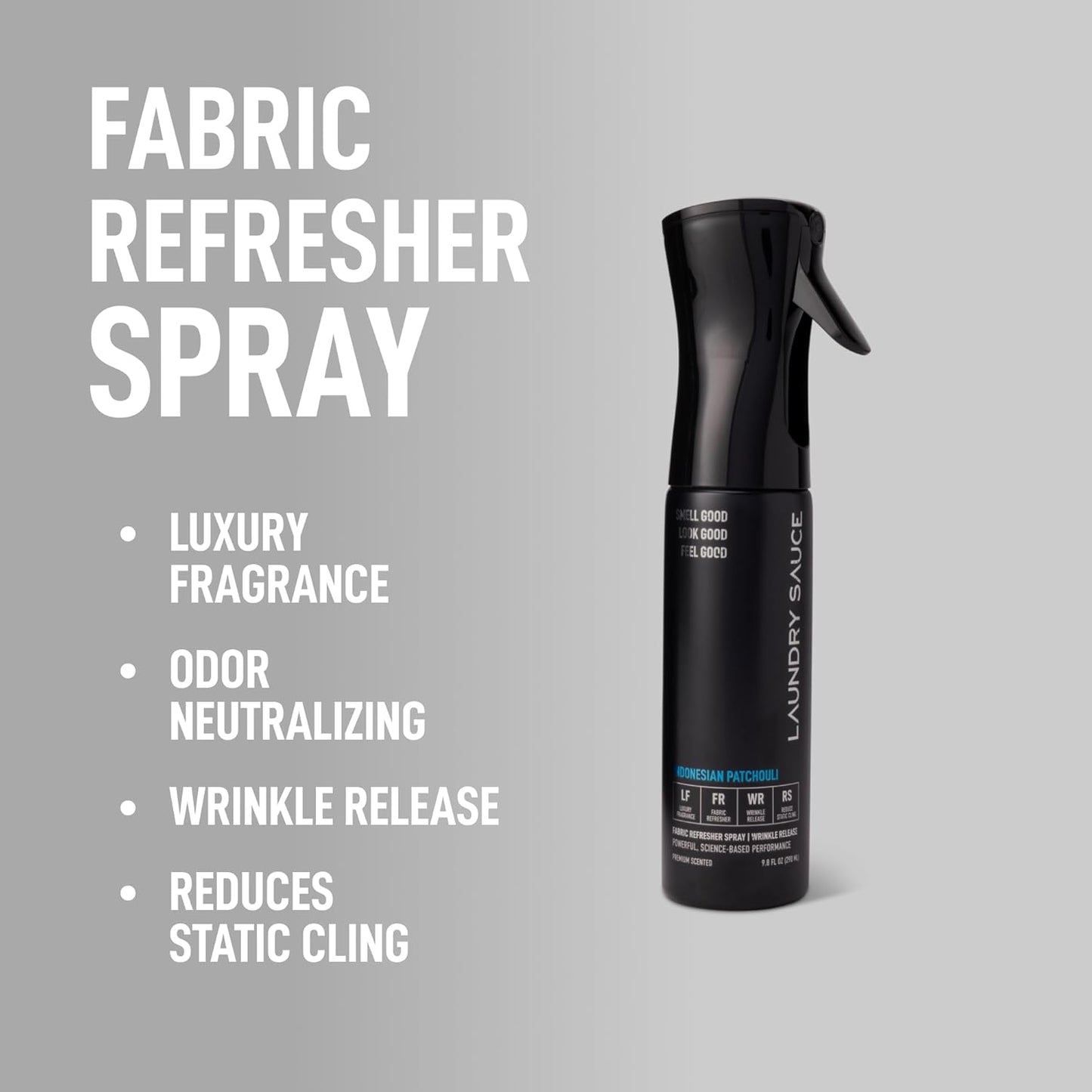 Laundry Sauce Fabric Refresher Spray Indonesian Patchouli, Odor-Fighting Fabric Refresher, Fragrance and Laundry Scent, 9.8 fl oz