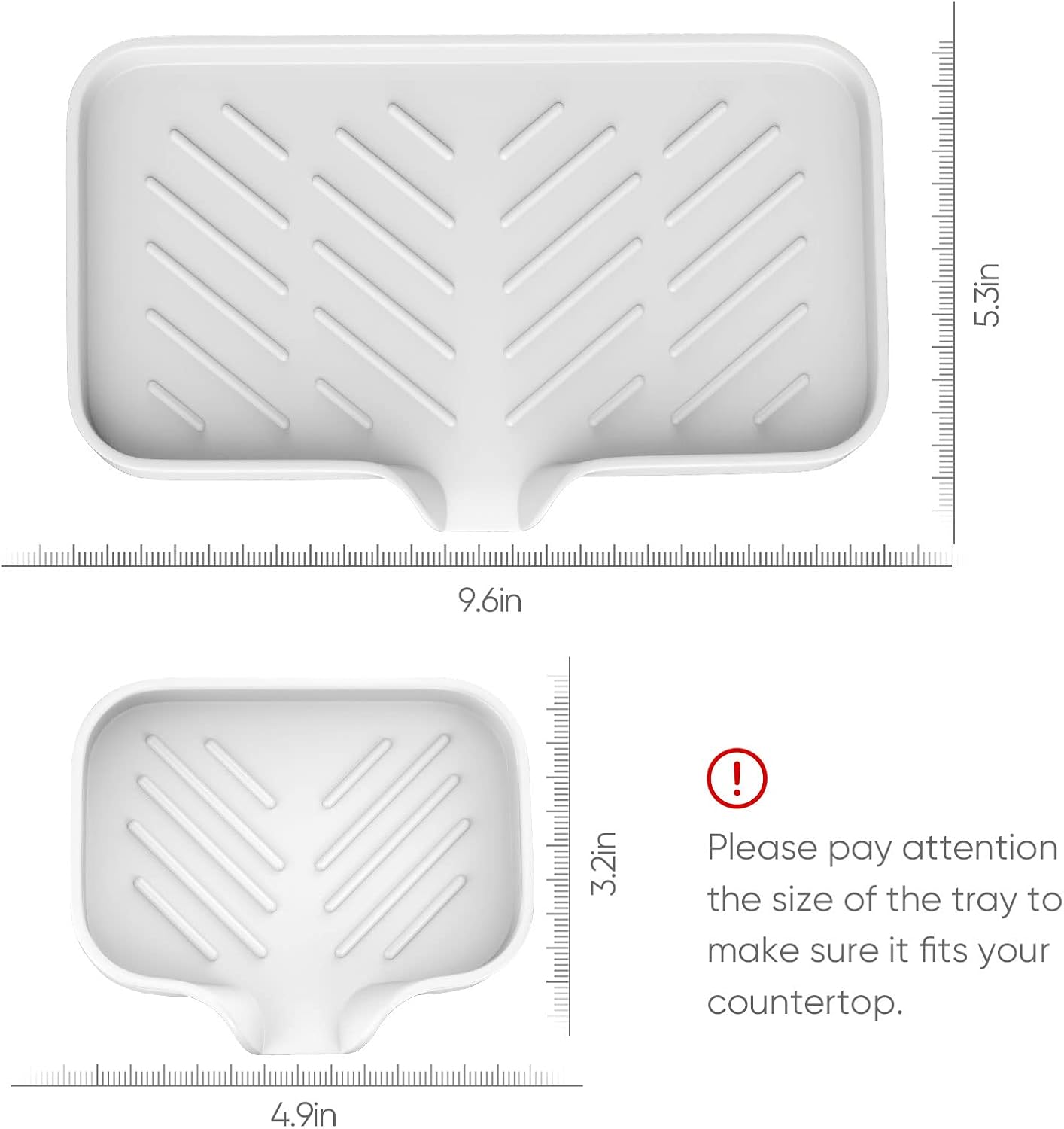 Kitchen Soap Tray,Kitchen Sink Tray Sponge Tray Kitchen Sponge Holder Self Draining Premium Silicone Soap Holder for Bathroom Kitchen Counter Sink Caddy Organizer for Dish Soap Bottle,Soap Dispenser