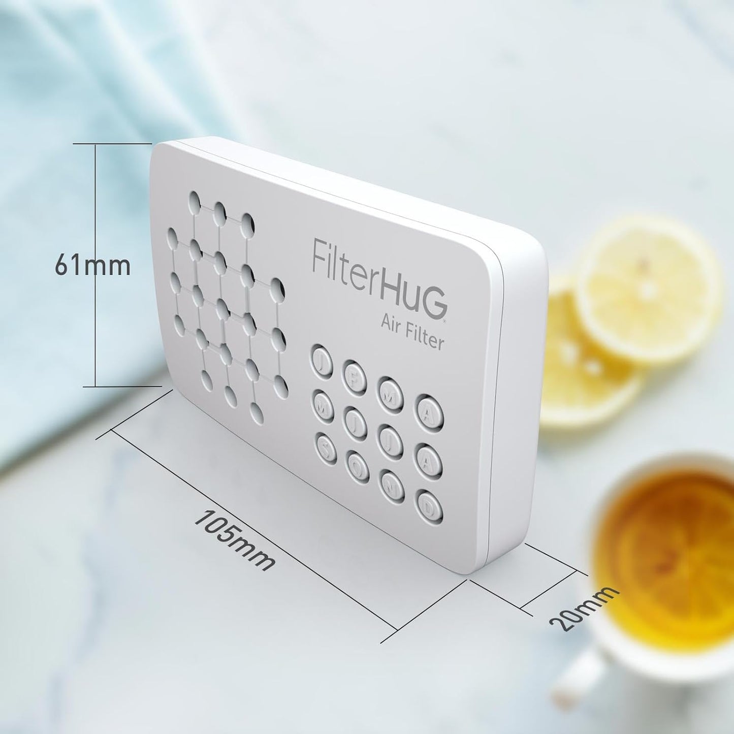 2Pack Premium Fridge Deodorizer & Odor Eliminator with Special Activated Carbon Fiber, Keeps Fridge, Freezer, and Other Spaces Fresh for Up to 6 Month, Universal Air Fiter by FILTERHUG®