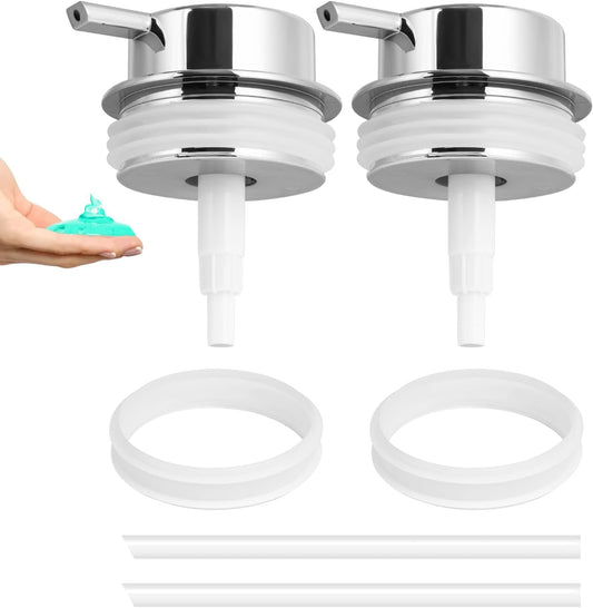Liquid Soap Dispenser Pump 2pcsHead Replacement Spare Plastic Pump Bathroom Countertop